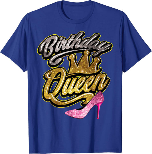 Birthday Queen | Cool Special Gold Celebration Gift T-Shirt - T-Shirt | Royal