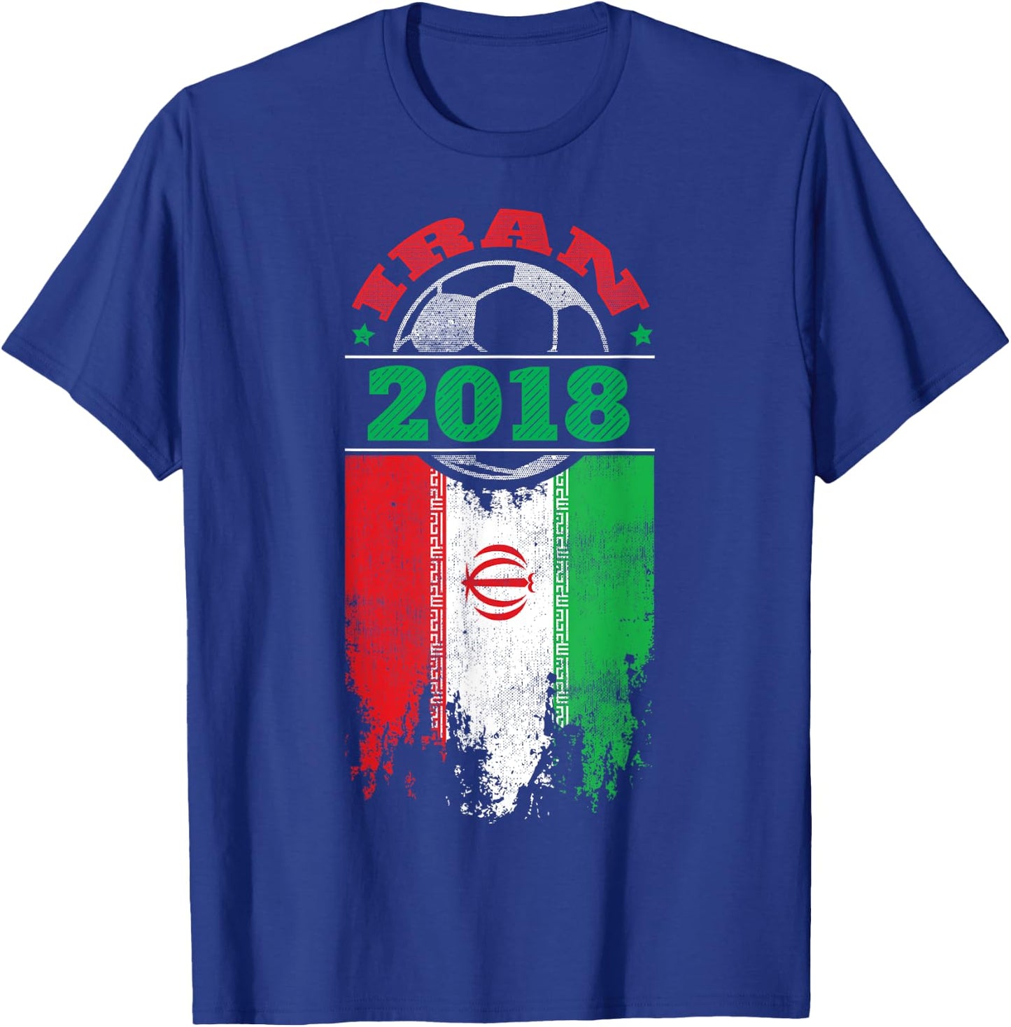 Iran 2018 Soccer Iranian Flag Shirt Fan Gift T-Shirt - T-Shirt | Royal