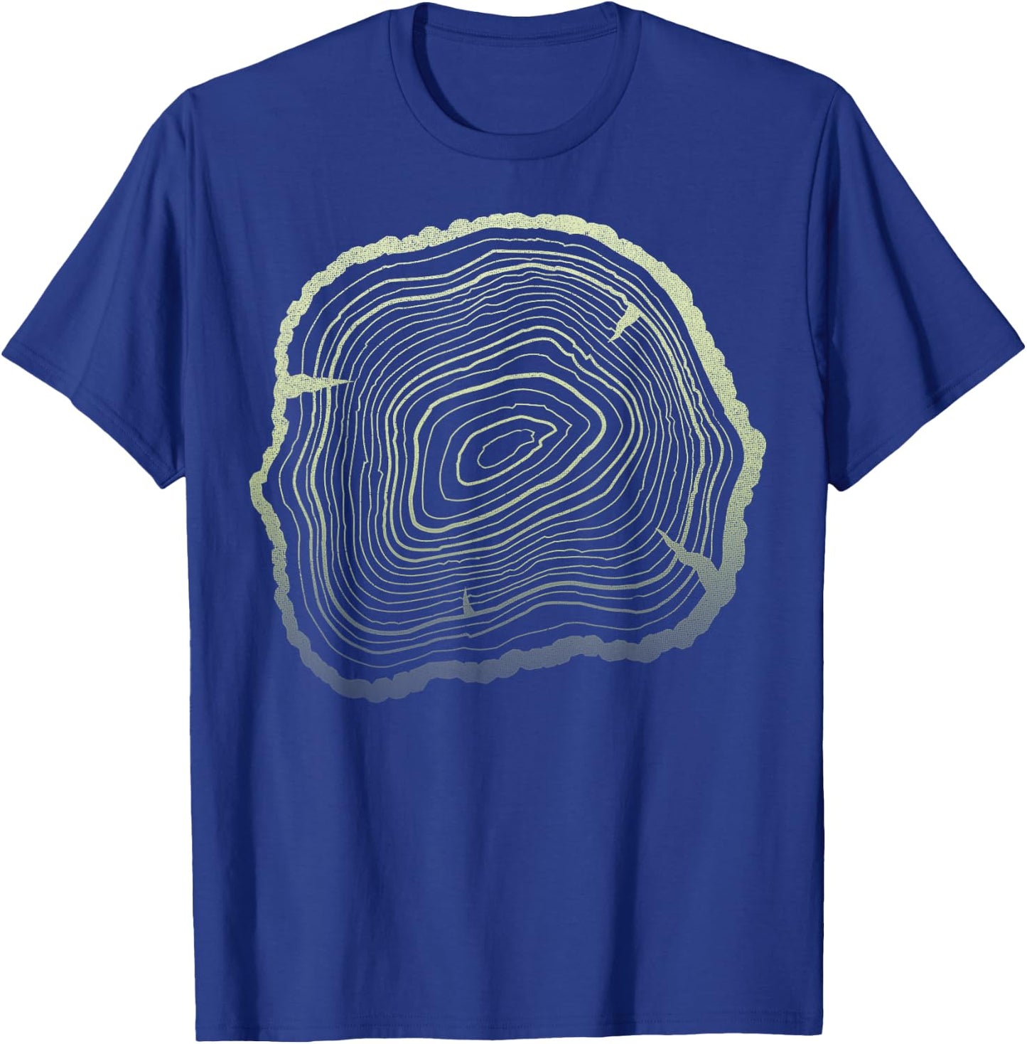 Tree Cross Section Rings Sketch T-Shirt - T-Shirt | Royal