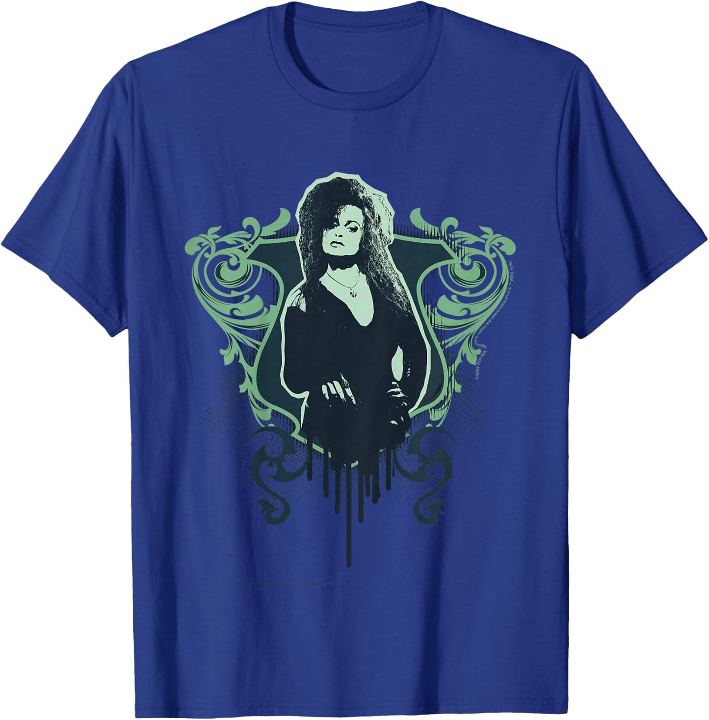 Kids Harry Potter Bellatrix Lestrange Paint Drip Portrait T-Shirt - T-Shirt | Royal