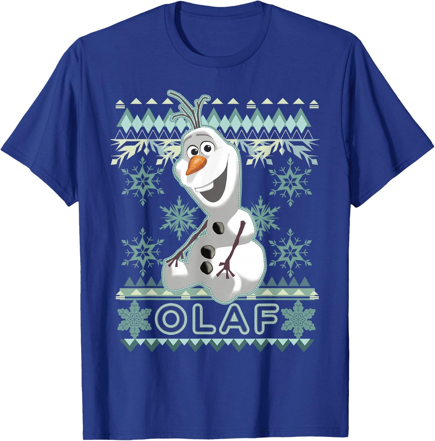 Disney Frozen Olaf Vintage Ugly Christmas Sweater T-Shirt - T-Shirt | Royal