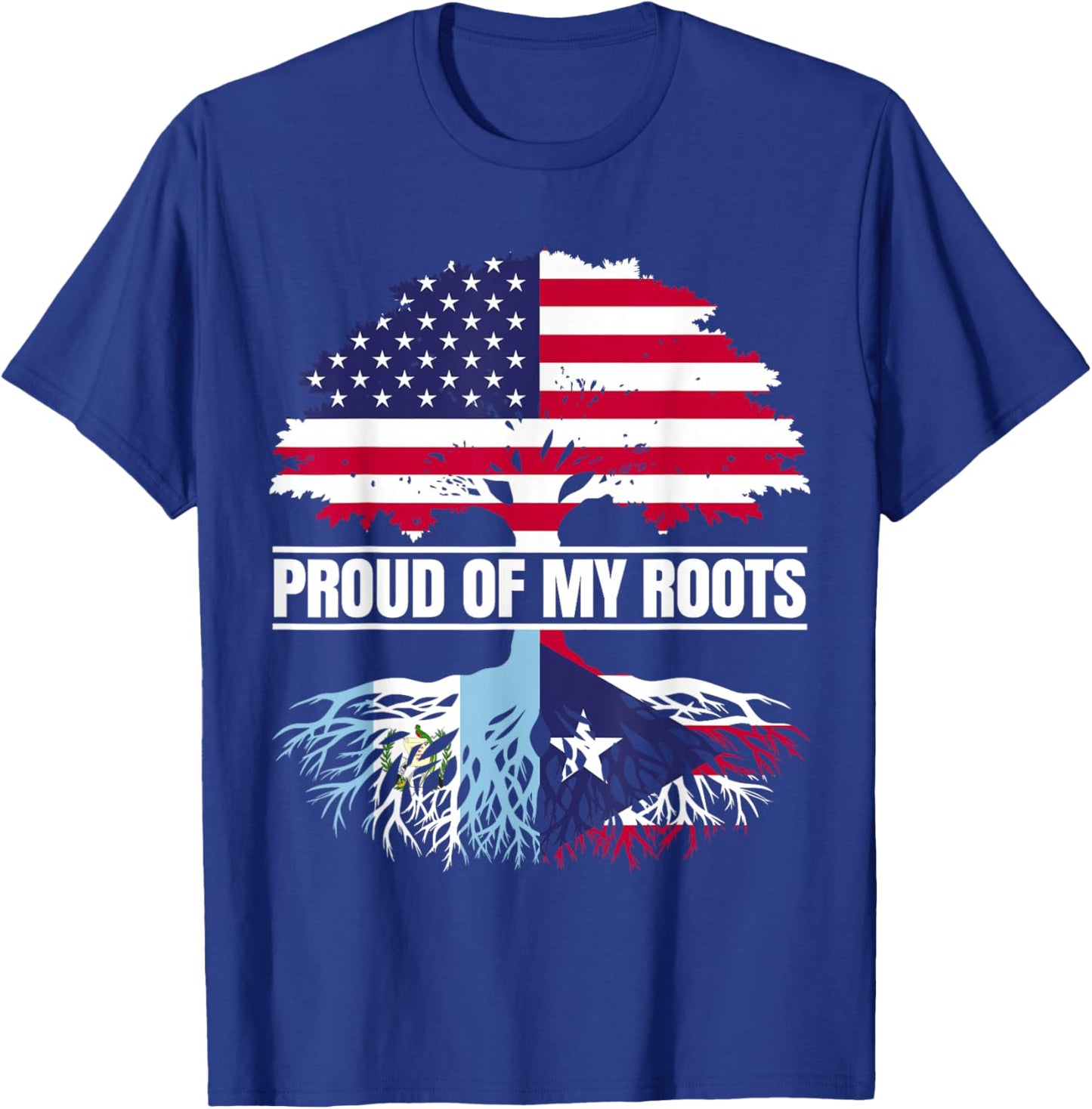 Guatemala Boricua Mix Proud of Roots Guatemalan Puerto Rican T-Shirt - T-Shirt | Royal