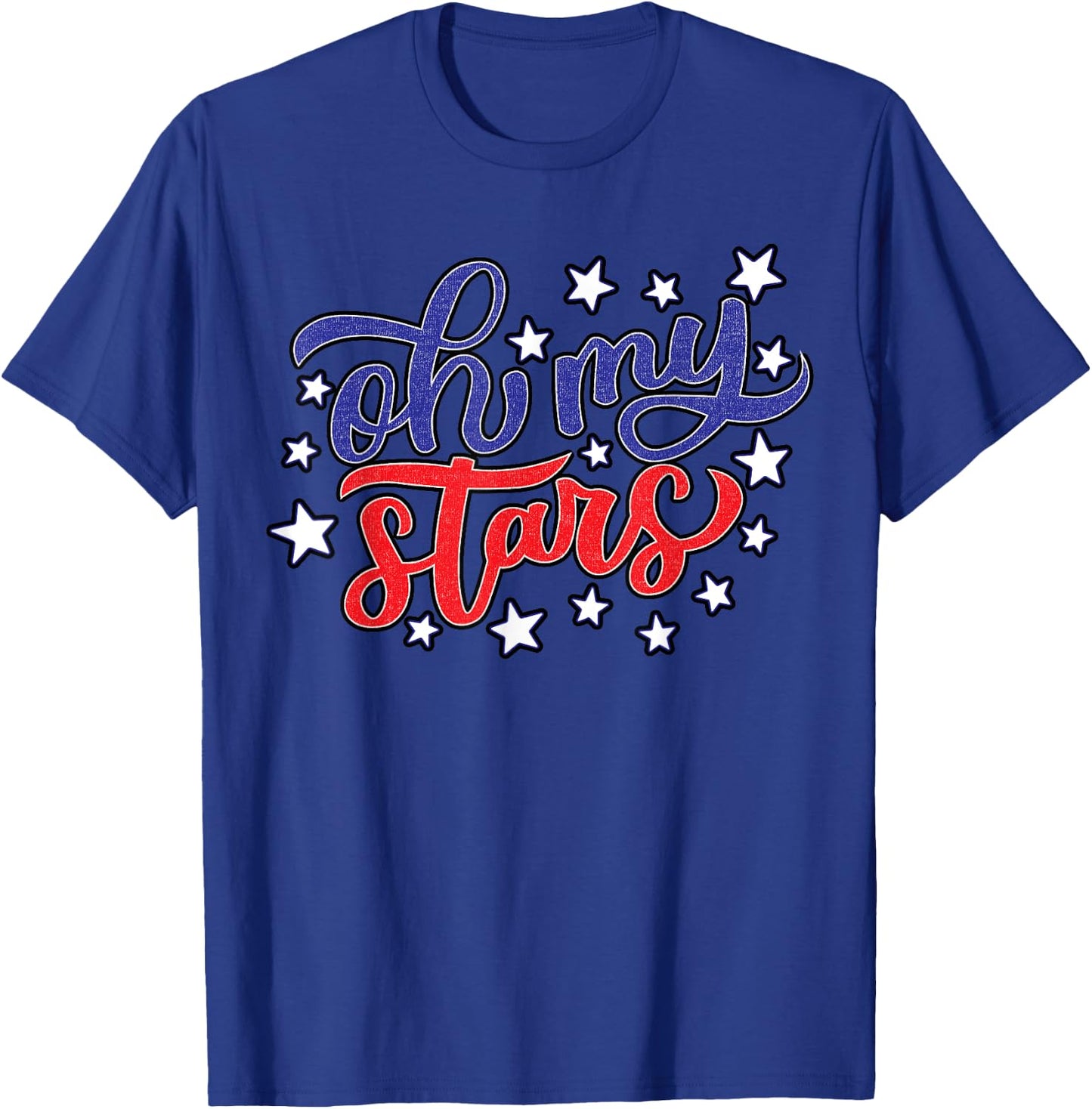 Southern Oh My Stars 4th of July Shirt Girls USA Patriotic T-Shirt - T-Shirt | Royal