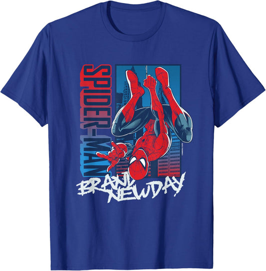 Marvel Spider-Man: New Day Spidey Color Grade Hang T-Shirt - T-Shirt | Royal