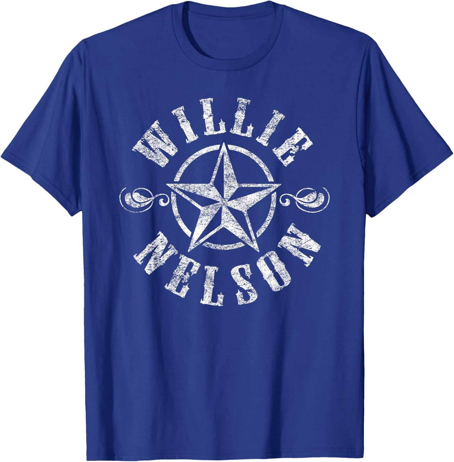 Willie Nelson Star Logo T-Shirt - T-Shirt | Royal