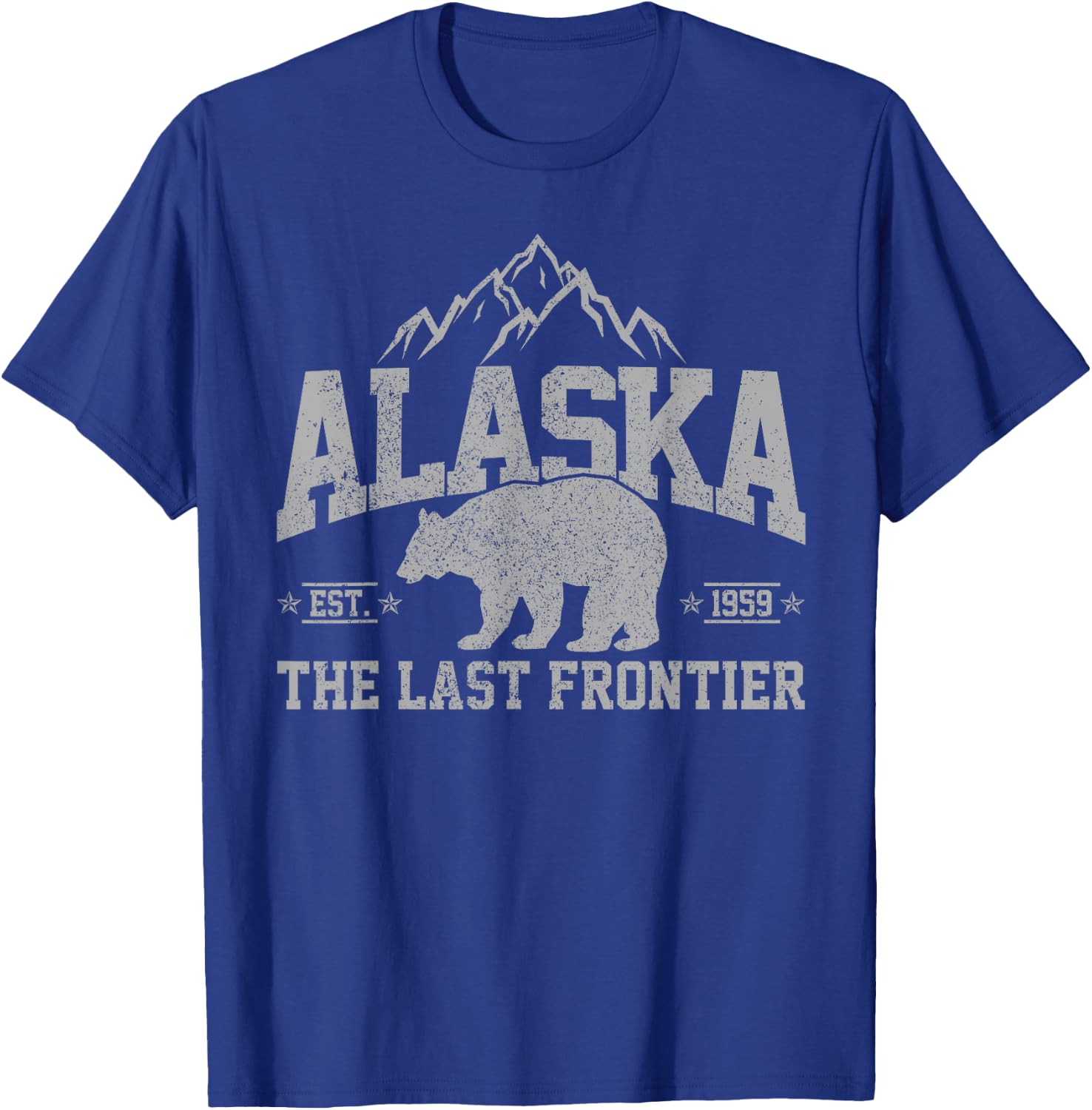 Alaska Grizzly Bear Nature Outdoor Souvenir Gift T-Shirt - T-Shirt | Royal