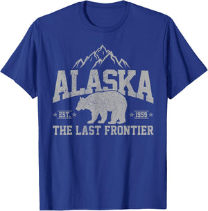 Alaska Grizzly Bear Nature Outdoor Souvenir Gift T-Shirt - T-Shirt | Royal