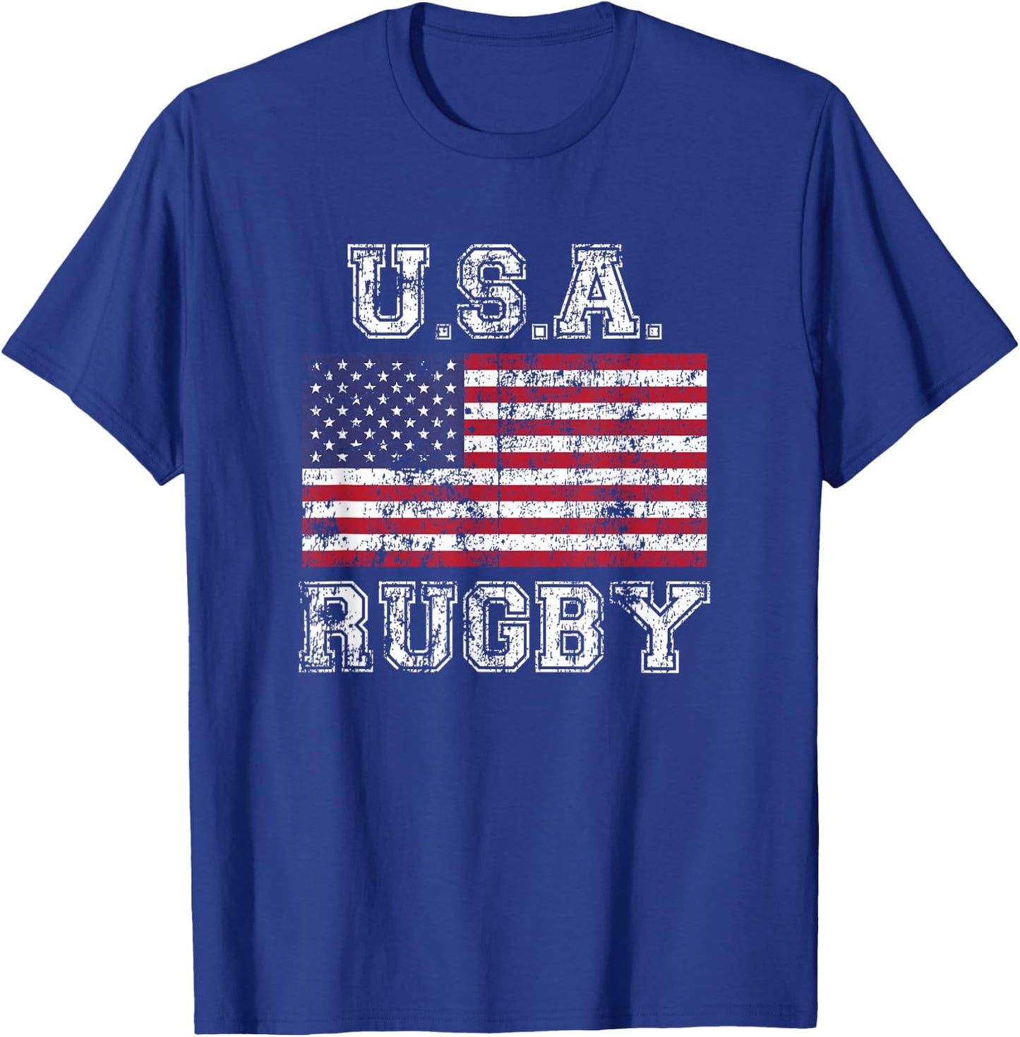 USA Rugby Shirt Women Kids American Flag Shirt T-Shirt - T-Shirt | Royal