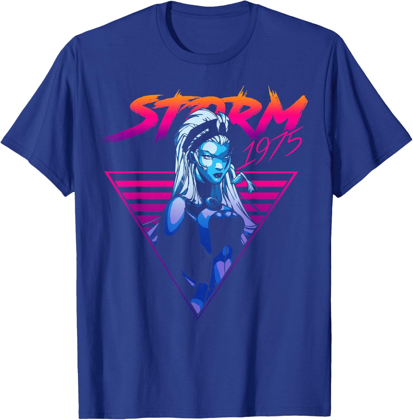 Marvel X-Men Storm 80's Retro Triangle Gradient T-Shirt - T-Shirt | Royal