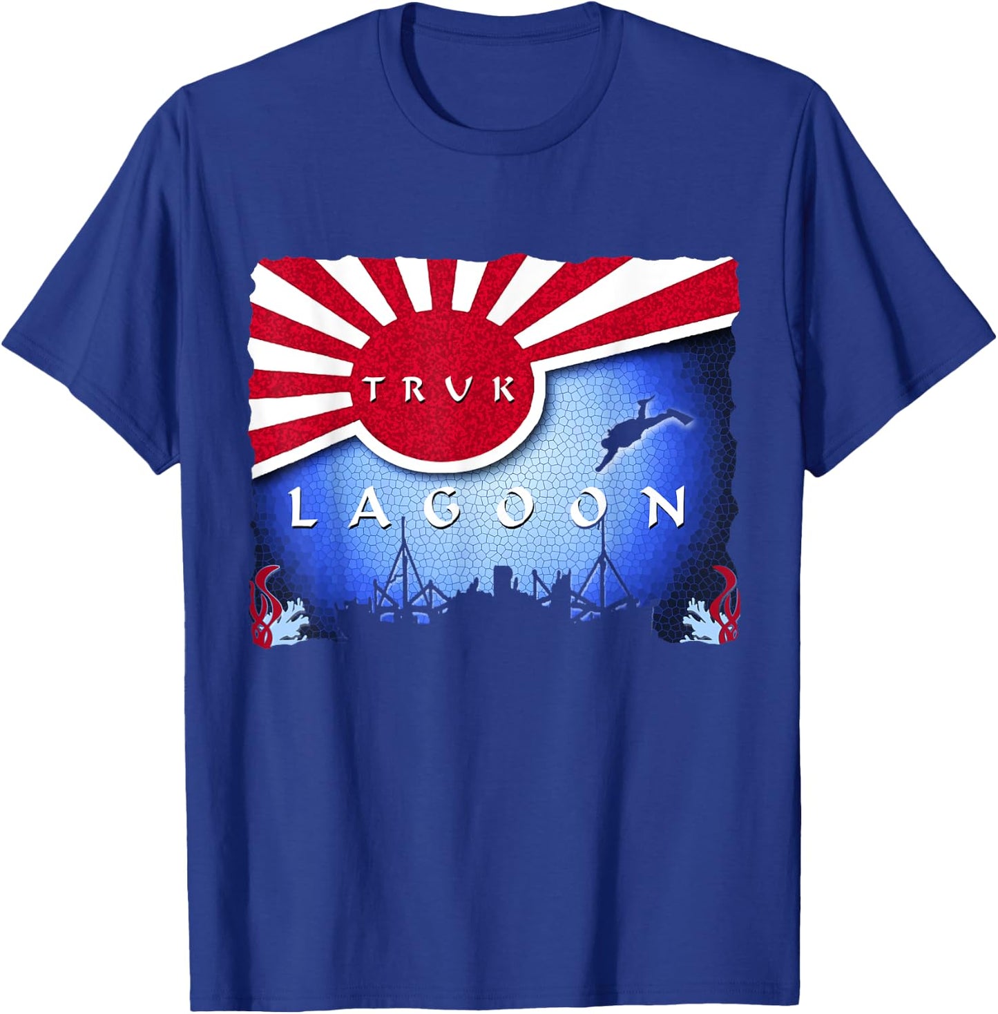 Truk Lagoon Japan Flag Wreck Dive Scuba Diving T-Shirt - T-Shirt | Royal
