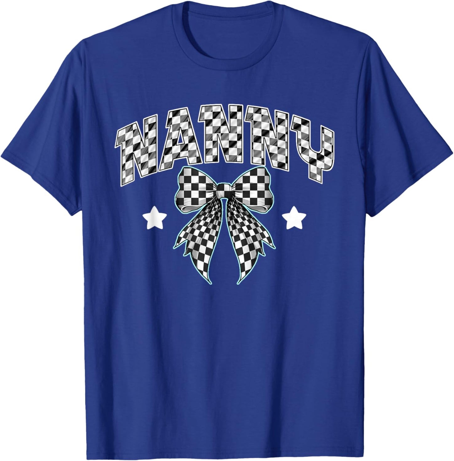 Nanny Pit Crew Family Racing Birthday Race Car T-Shirt - T-Shirt | Royal