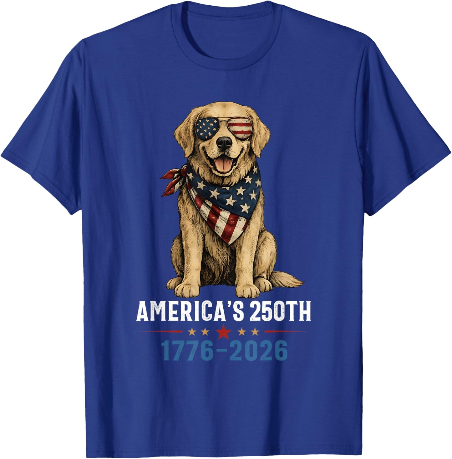 Labrador Retriever America's 250th Anniversary 1776 2026 T-Shirt - T-Shirt | Royal
