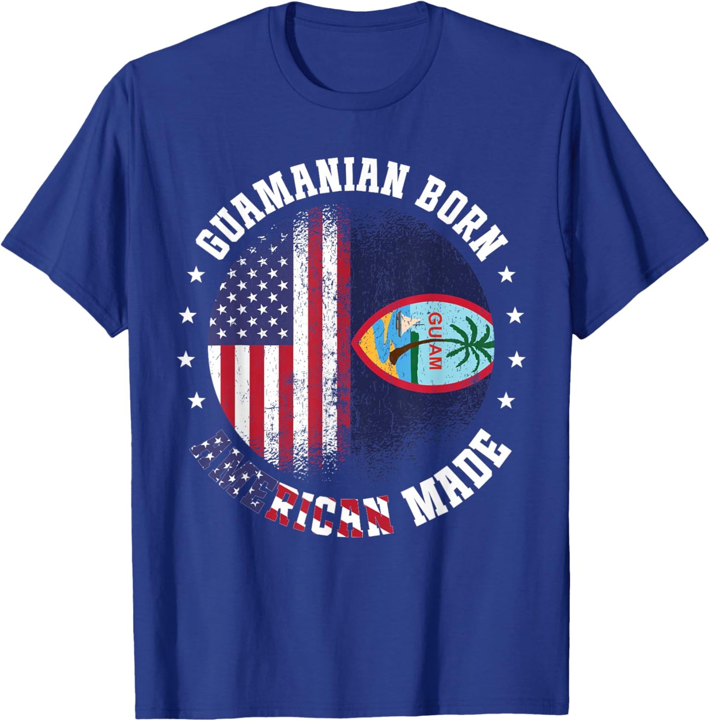 Guamanian Flag American US Flag Outfit for Guam T-Shirt - T-Shirt | Royal