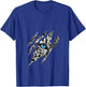 Women's Beautiful Snow Leopard Piercing Blue Eye Claw Animal Design V-Neck T-Shirt - T-Shirt | Royal