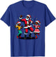 Black Christmas African American Santa Claus Christmas PJ T-Shirt - T-Shirt | Royal