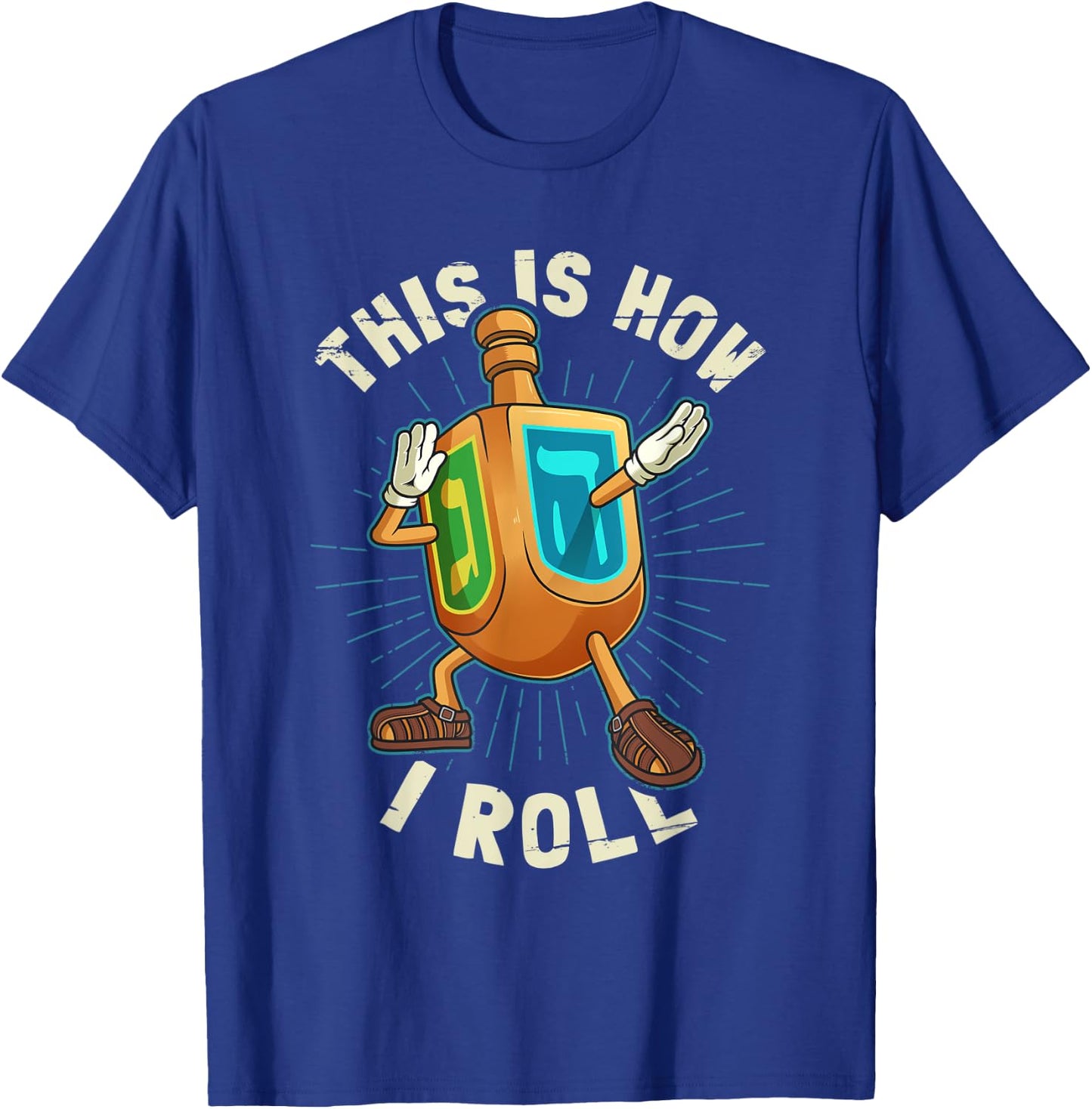 Hanukkah Dabbing Dreidel This Is How I Roll T-Shirt - T-Shirt | Royal