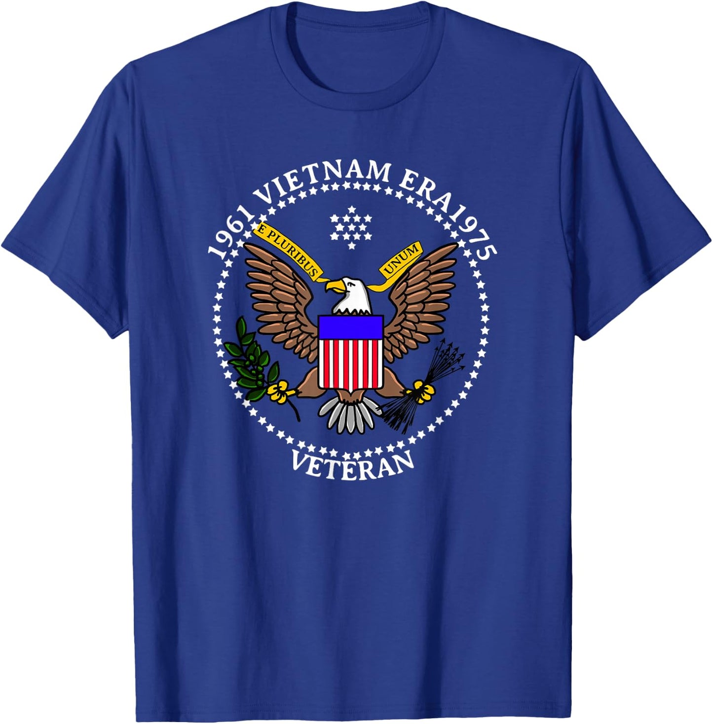 1961 Vietnam Era 1975 Emblem Cool Logo Veteran Soldier Gift T-Shirt - T-Shirt | Royal