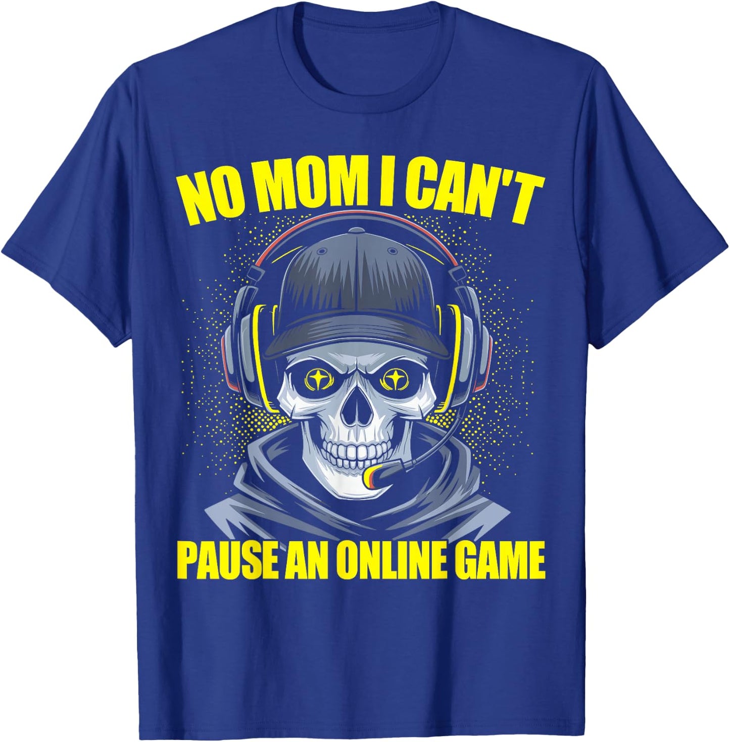 Gamer Skeleton Gaming Video Games T-Shirt - T-Shirt | Royal