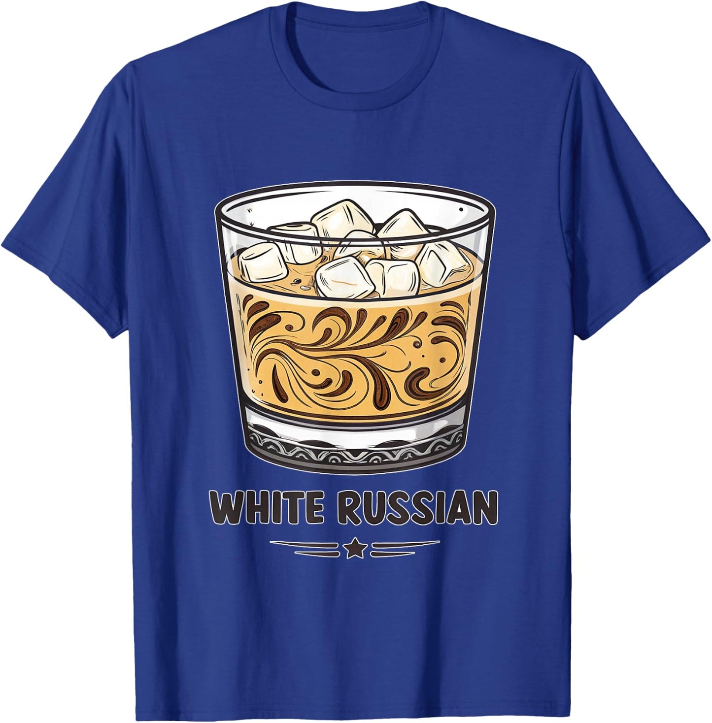 White Russian Cocktail Art Graphic T-Shirt - T-Shirt | Royal