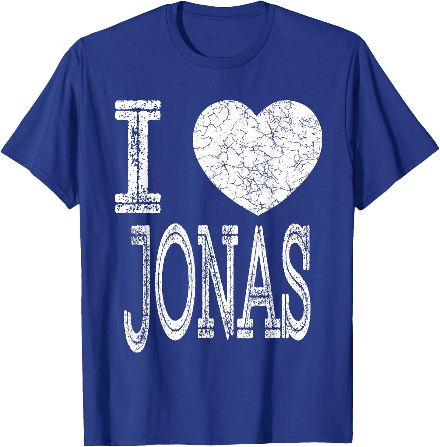 I Love Jonas Valentine Boyfriend Son Boy Heart Husband Name T-Shirt - T-Shirt | Royal