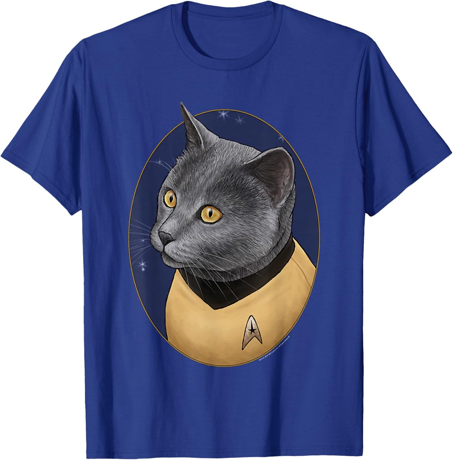 Star Trek: The Original Series Ensign Chekov Cat Portrait T-Shirt - T-Shirt | Royal