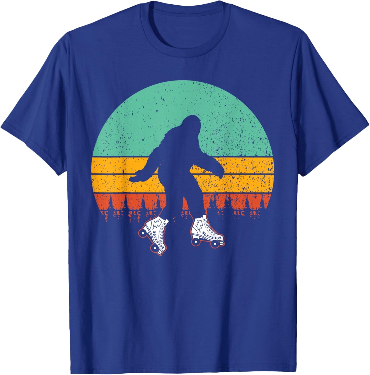 Retro Bigfoot Roller Skate Shirt Skating Sasquatch 80's Gift T-Shirt - T-Shirt | Royal