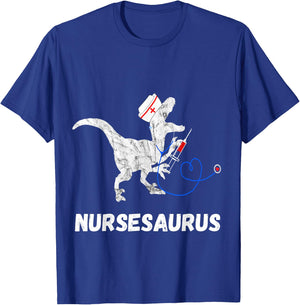 Nurse Dinosaur Funny Doctor Dino Doctor T-Rex T-Shirt - T-Shirt | Royal