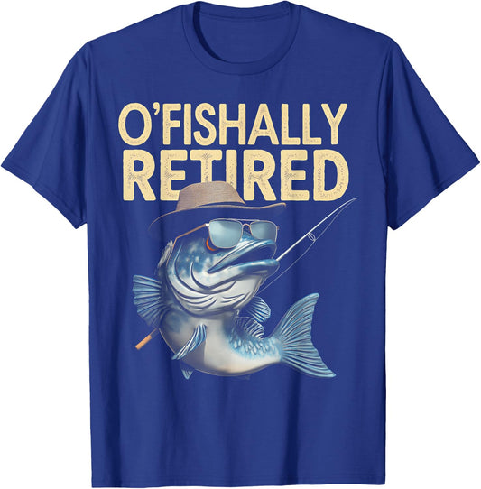 Retirement Fishing Shirt Fisherman Retirement Gift T-Shirt - T-Shirt | Royal