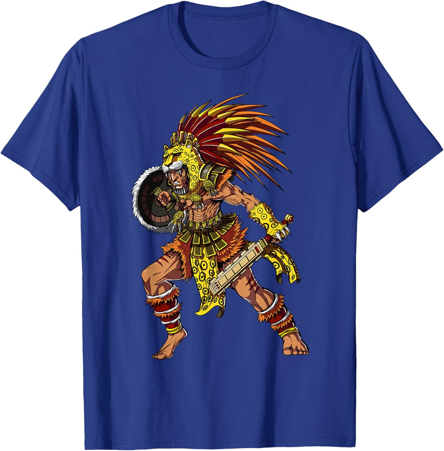 Aztec Jaguar Warrior Ancient Aztec Civilization T-Shirt - T-Shirt | Royal