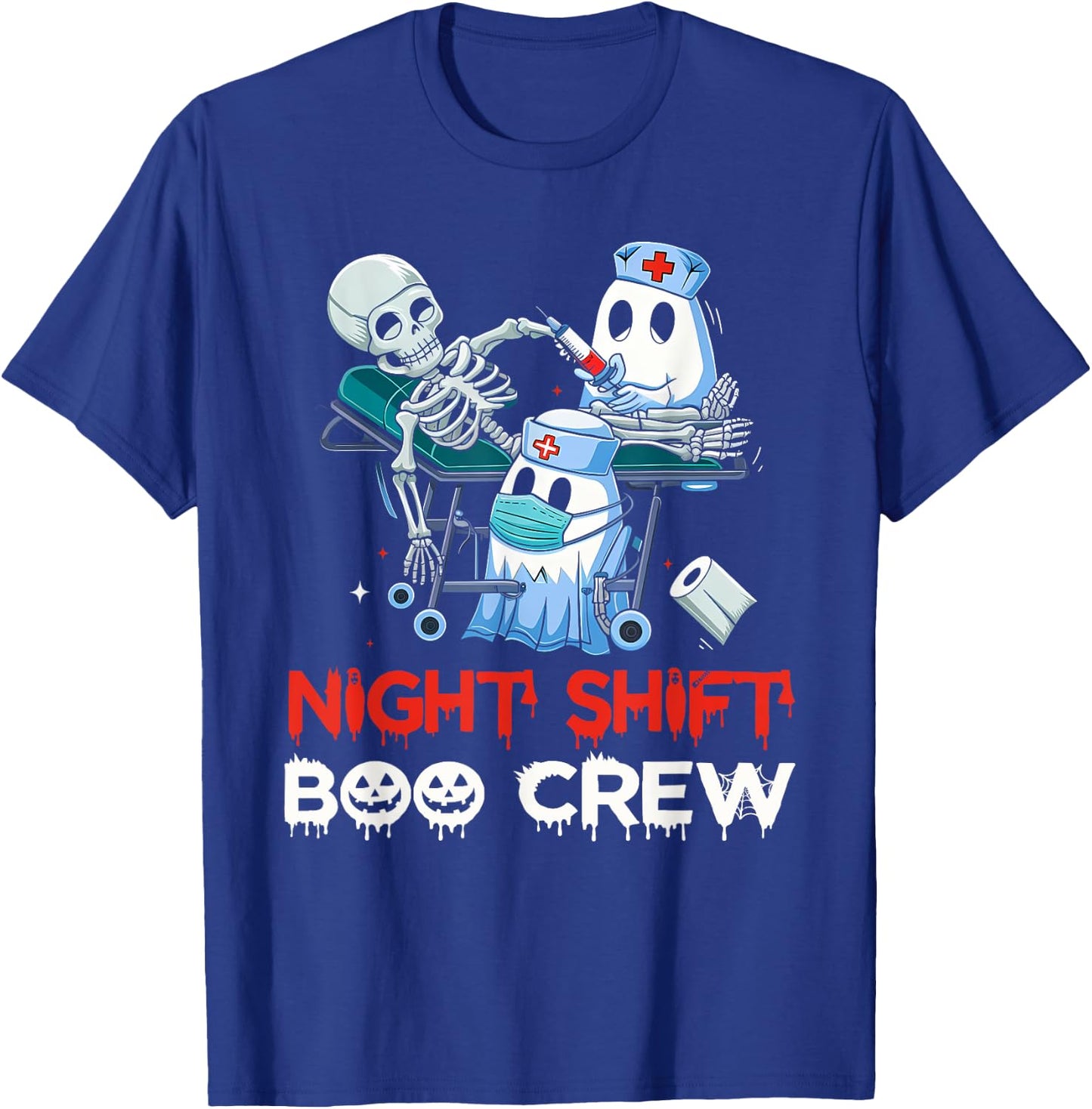 Night shift nurse Halloween shirt Night Shift Boo Crew T-Shirt - T-Shirt | Royal