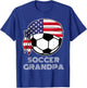Soccer Grandpa USA Grandfather American Family Pride Soccer T-Shirt - T-Shirt | Royal