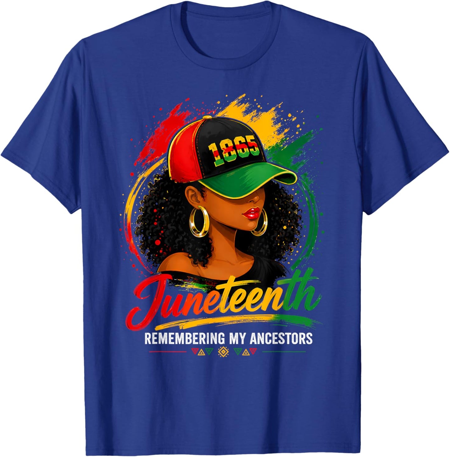 Juneteenth Shirts Women Remembering My Ancestors Black Woman T-Shirt - T-Shirt | Royal