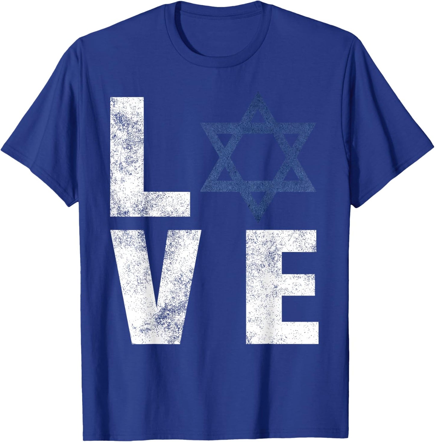 Retro I Love Israel Shirt Jewish Gifts Star of David Israeli T-Shirt - T-Shirt | Royal