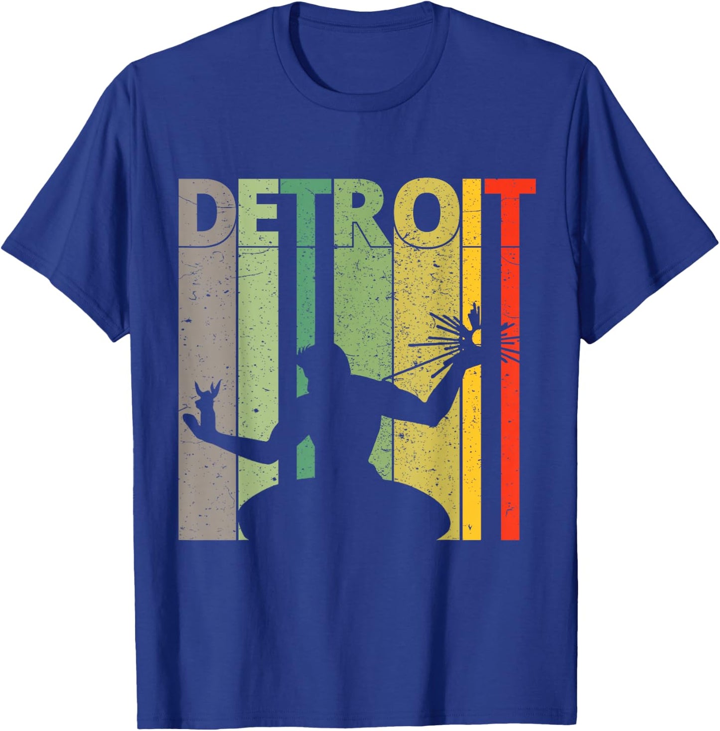 Vintage Spirit of Detroit Retro Detroit T-Shirt - T-Shirt | Royal