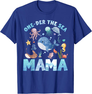 Mama of The Birthday Girl One-der The Sea Family Matching T-Shirt - T-Shirt | Royal