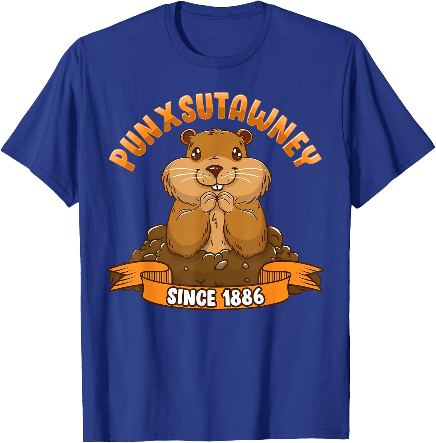 Funny Groundhog Day Phil Cute Ground Hog Punxsutawney T-Shirt - T-Shirt | Royal