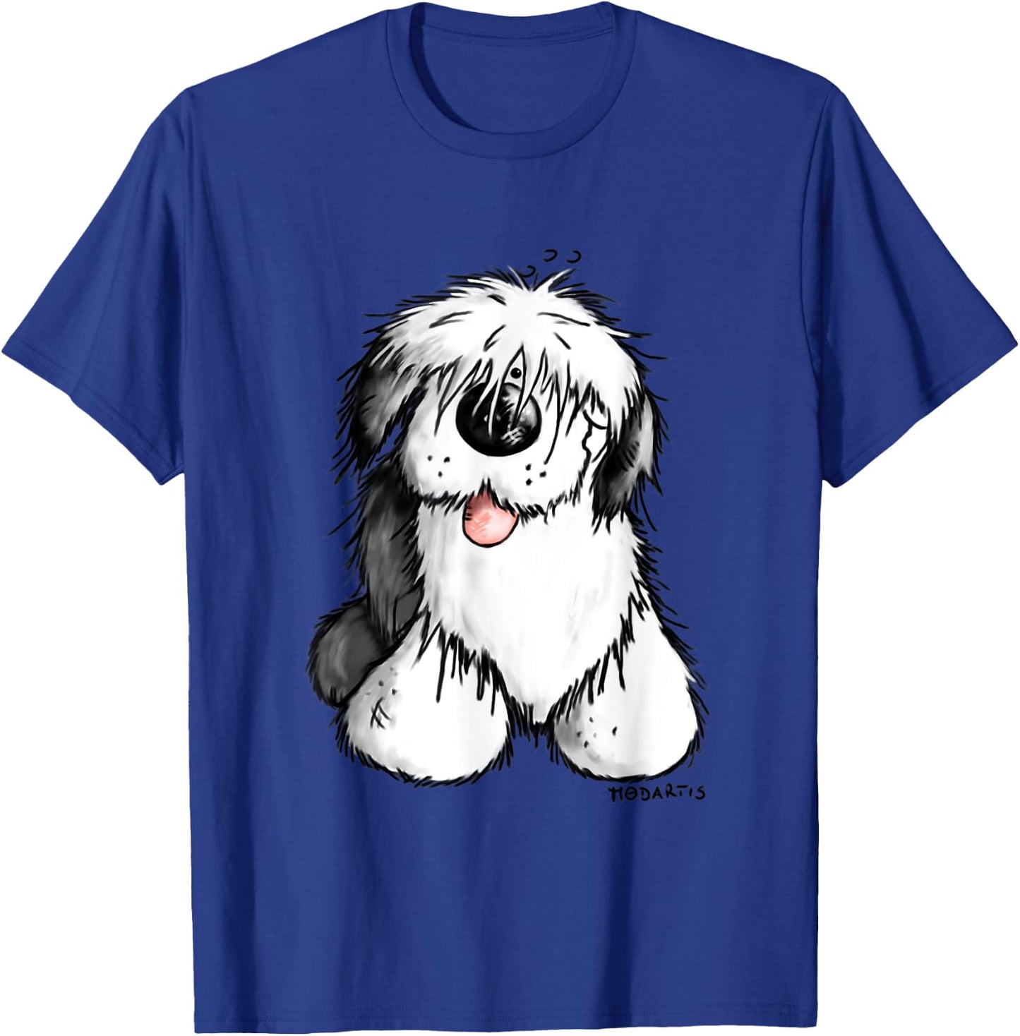 Happy Old English Sheepdog I For A Dog Or Bobtail Lover Men Women Girls Kids T-Shirt - T-Shirt | Royal