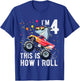 Shark Monster Truck 4th Birthday Boys and Girls T-Shirt - T-Shirt | Royal