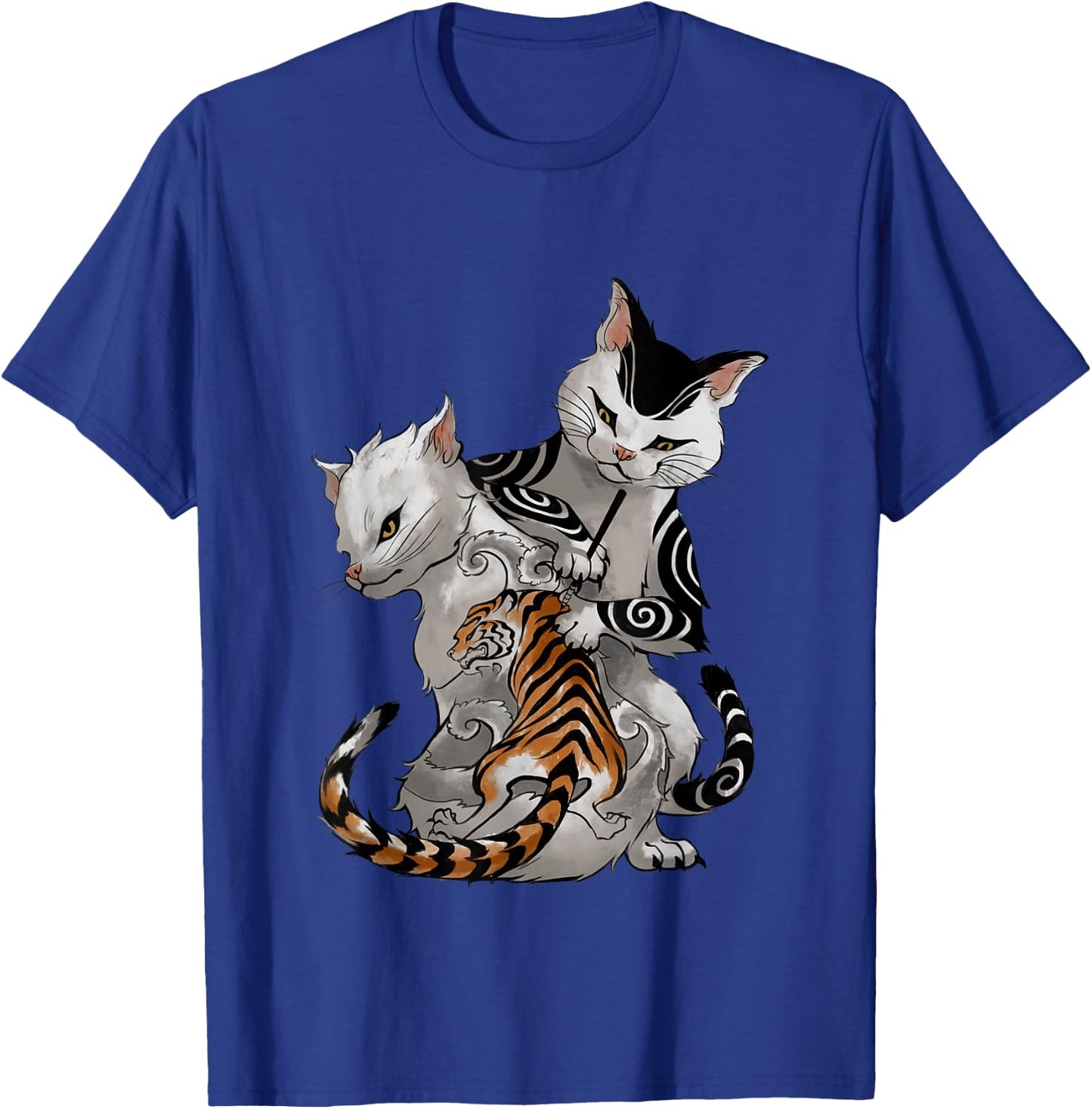 Irezumi Cat Artist with Traditional Japanese Tattoo Men Women Girls Kids T-Shirt - T-Shirt | Royal