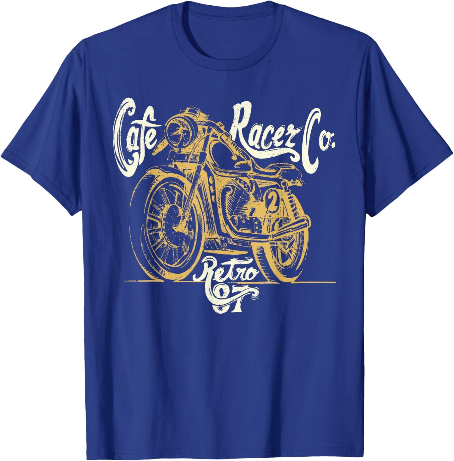 Cafe Racer - Vintage Motorcycle - CB-Rider T-Shirt - T-Shirt | Royal