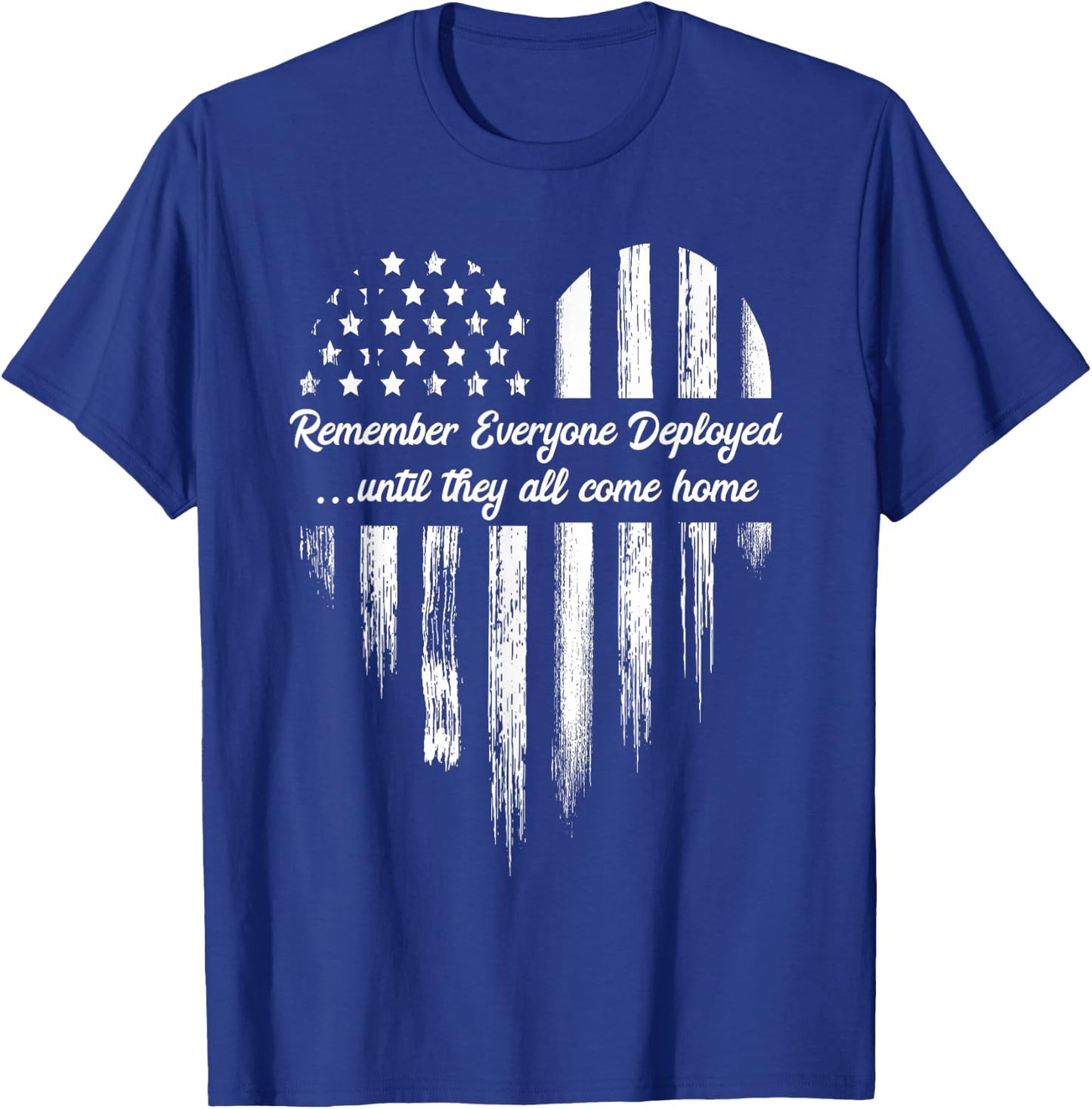 Red Friday Remember Everyone Deployed American Flag Heart Small T-Shirt - T-Shirt | Royal