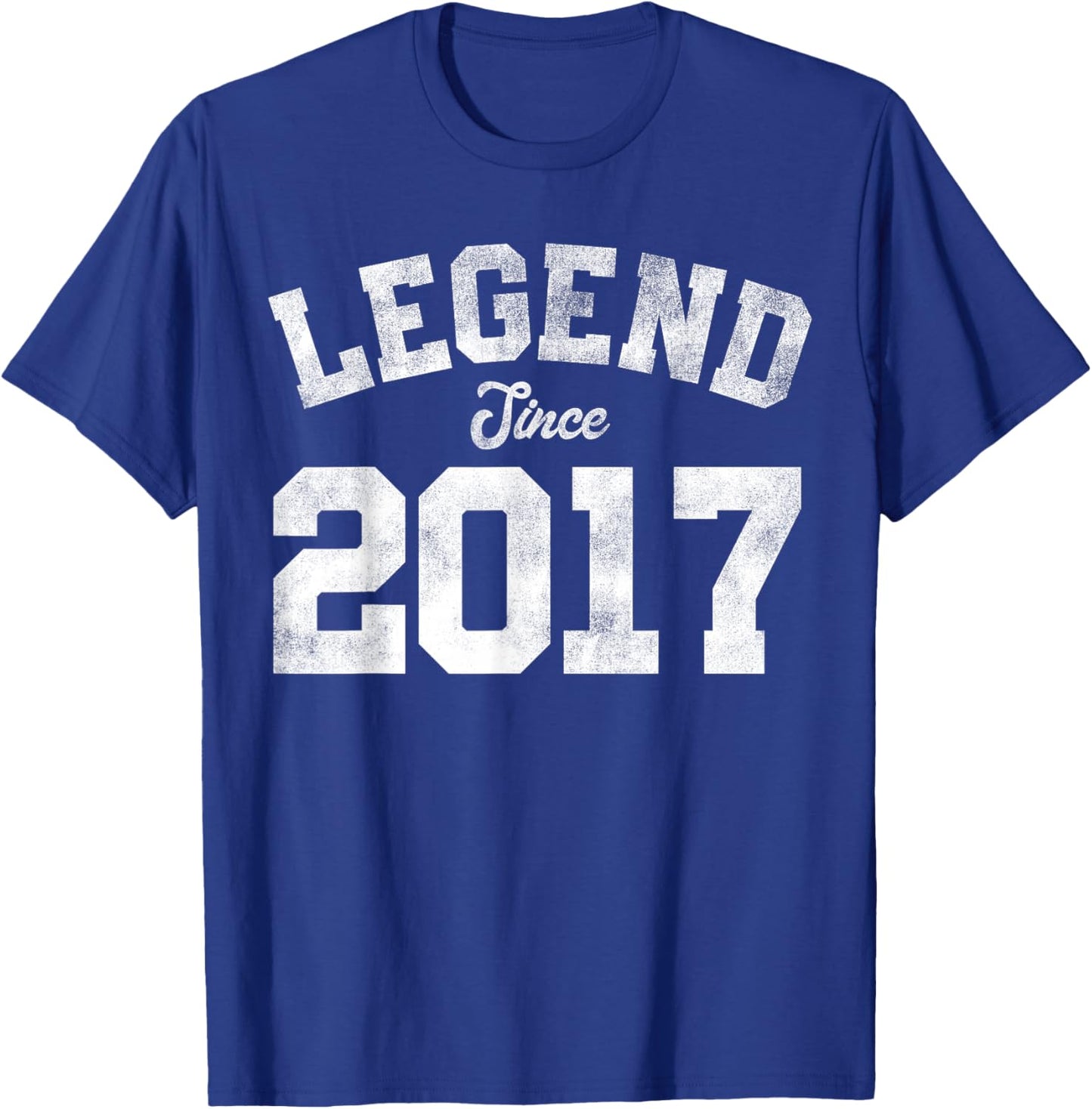 Legend Since 2017 9th Birthday 9 Years Old - Retro T-Shirt - T-Shirt | Royal