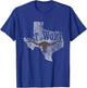Fort Worth Flag Texas Home Love Family Vintage Fade Texan T-Shirt - T-Shirt | Royal