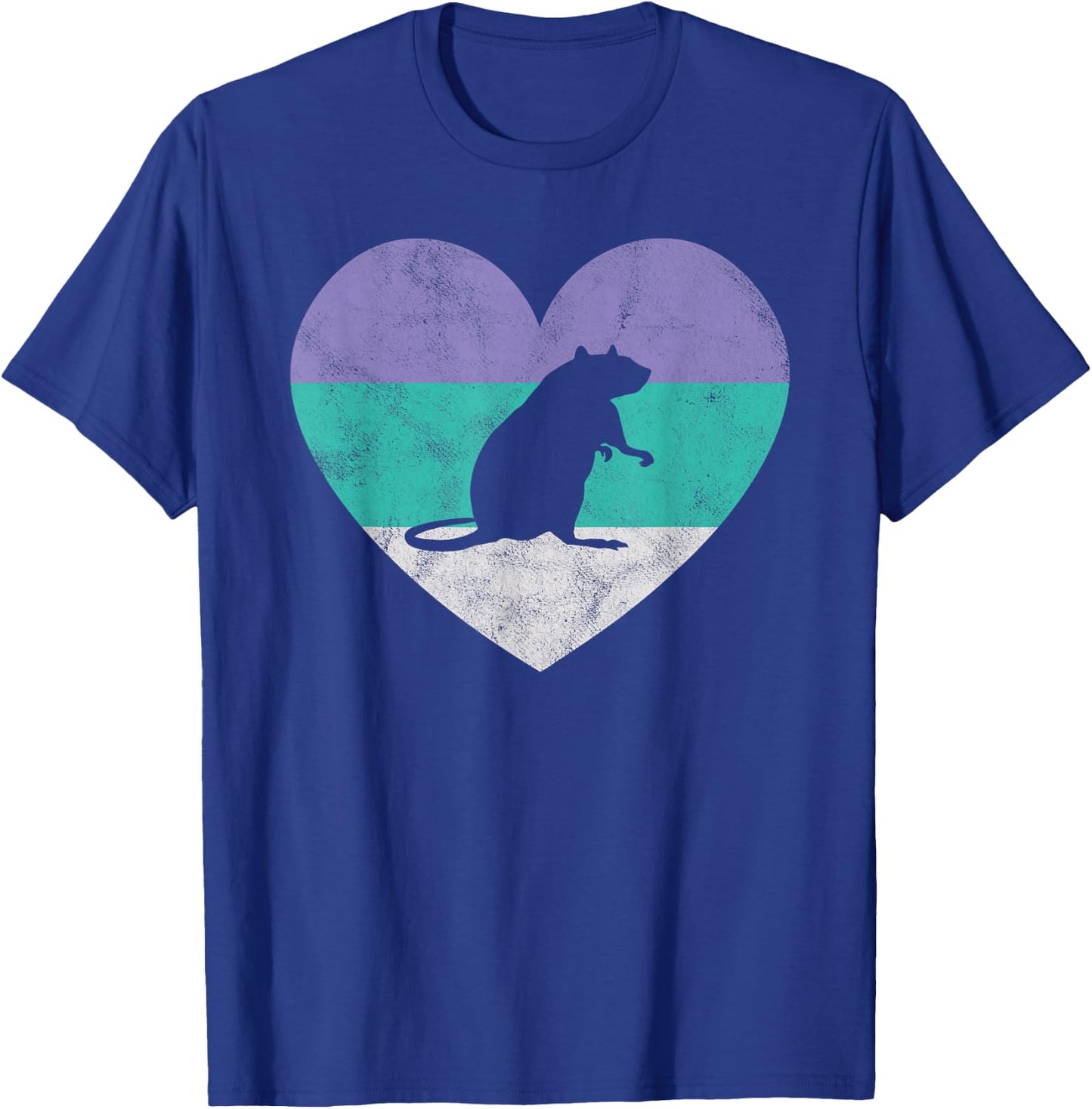 Cute Pet Rat Gift Shirt & Girls | Retro Vintage T-Shirt - T-Shirt | Royal