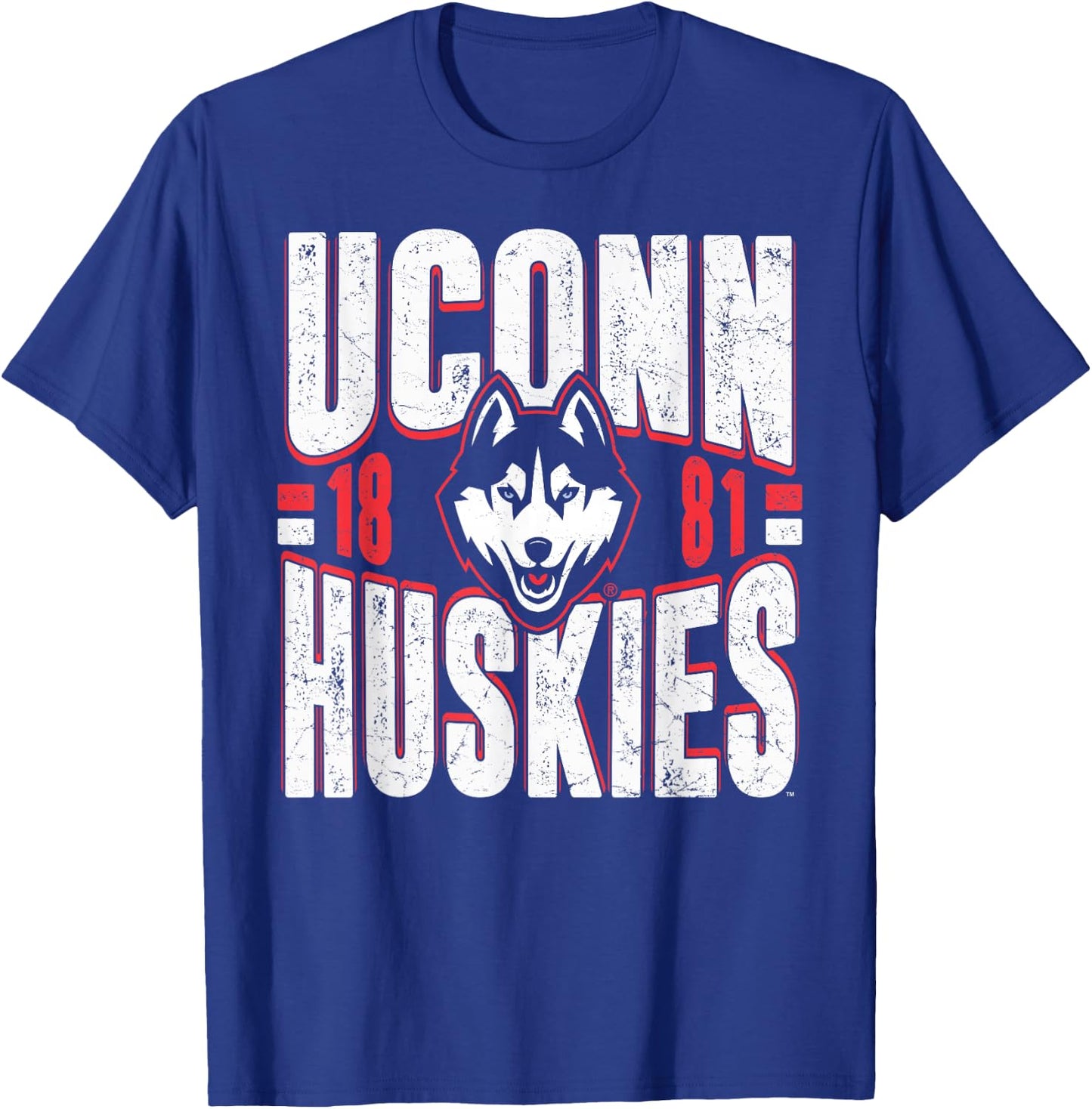 Connecticut Huskies Vintage 90's Retro Navy T-Shirt - T-Shirt | Royal