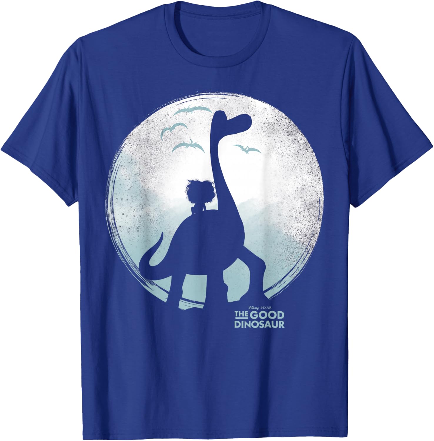 Disney Pixar The Good Dinosaur Moon Silhouette Movie Logo T-Shirt - T-Shirt | Royal