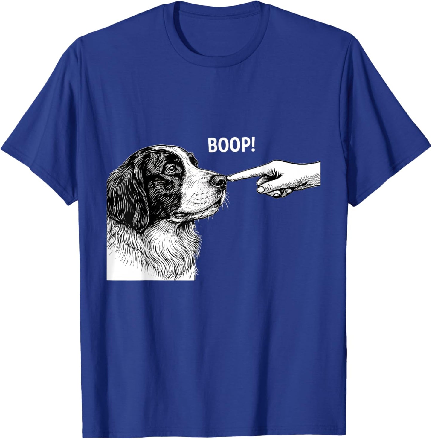 Landseer Boop Cute Dog Nose Touch T-Shirt - T-Shirt | Royal