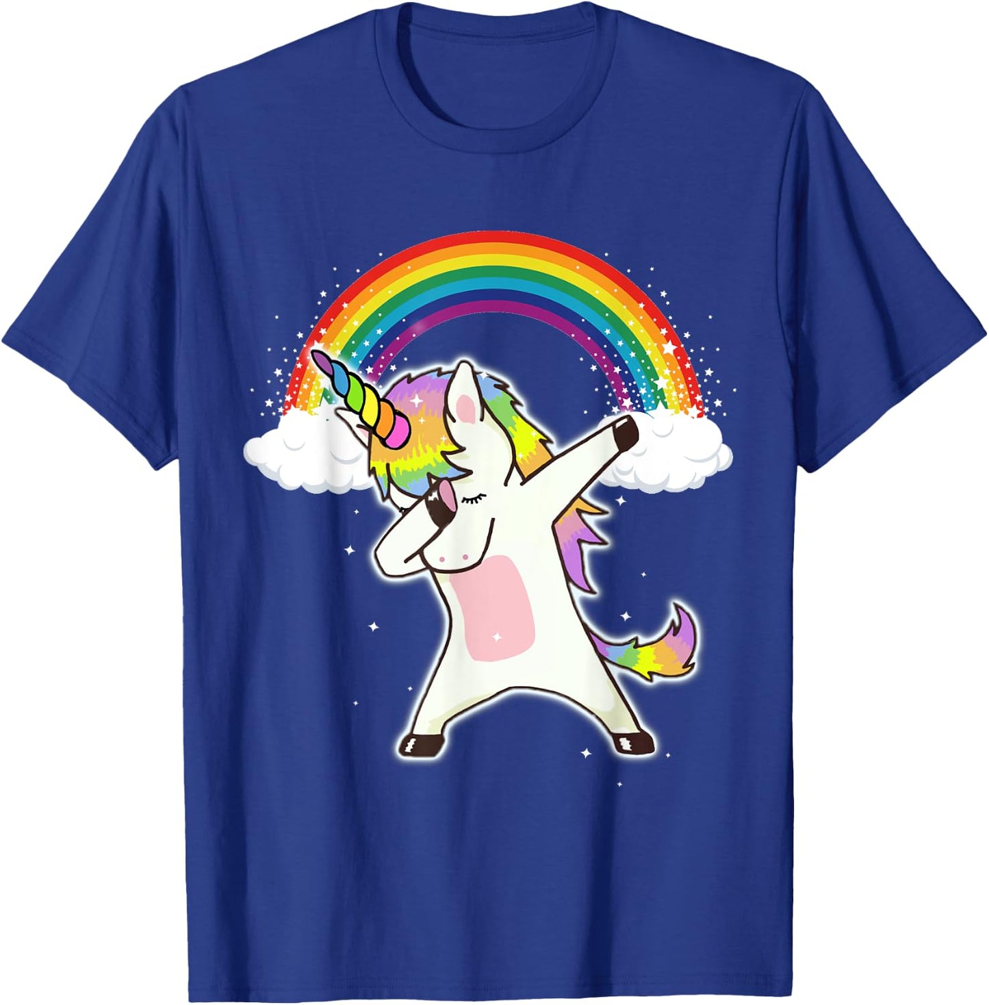 Dabbing Unicorn Shirt Cute Unicorn Dab Dance With Rainbow T-Shirt - T-Shirt | Royal