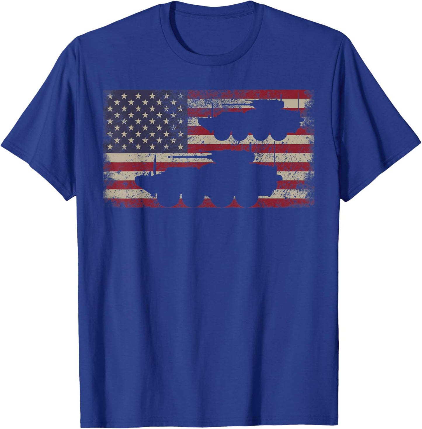 Stryker Infantry Carrier Vehicle Gift USA Flag Women Men T-Shirt - T-Shirt | Royal