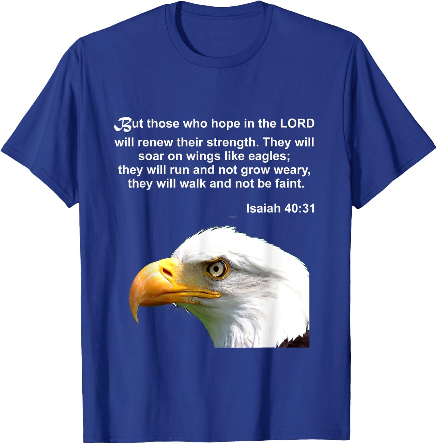 Eagle Bible Verse Isaiah 40 31 Christian T-Shirt - T-Shirt | Royal